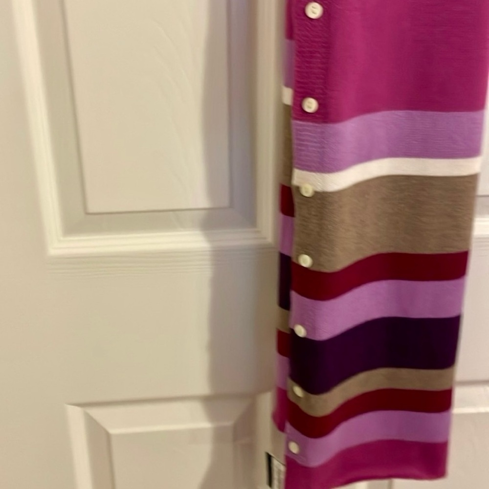 Lands' End Pink and Purple Convertible Scarf - Picture 2 of 5